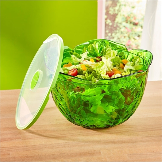 2-in-1-Salatschüssel Kopfsalat, grün