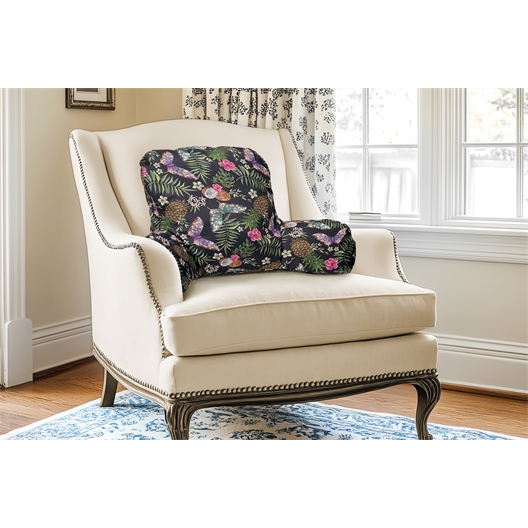 Coussin de dos imprimé papillons