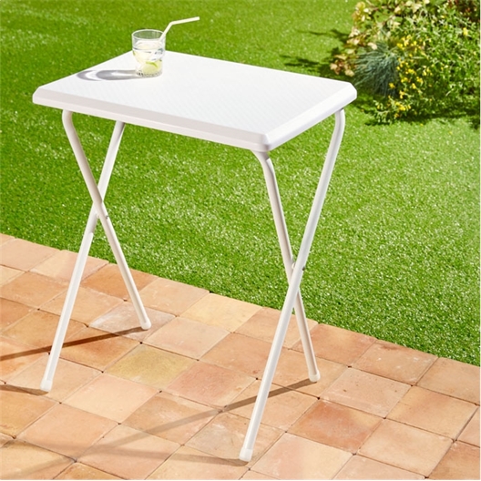 Small white folding table