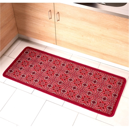 Teppich im Zementfliesen-Look rot 50 x 80 cm