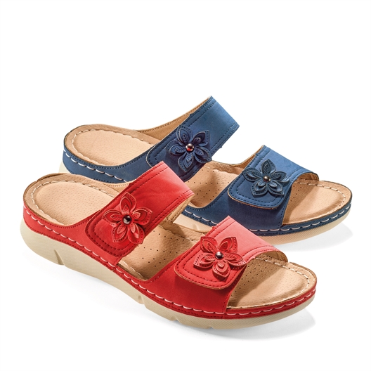 Mules détails Fleurs Mala Rouge - taille 40