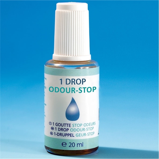 Bottle of '1 drop odour stop'
