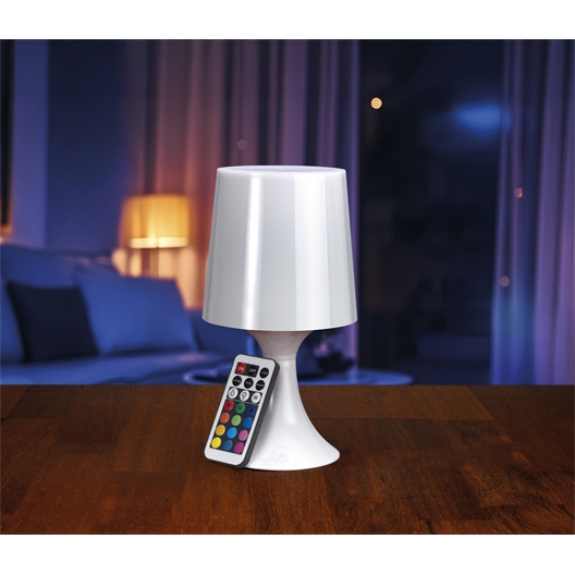 La lampe multicolore et sa télécommande
