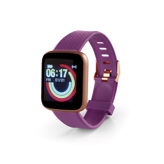 Montre connectée lie de vin