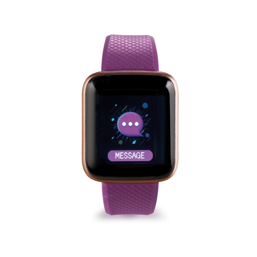 Montre connectee lie de vin ac