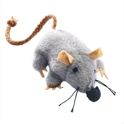 Cuddly mouse toy for cats