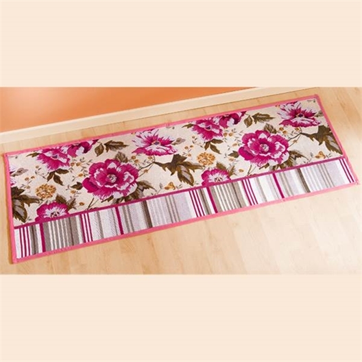 Roses and lines rug 48 x 69 cm