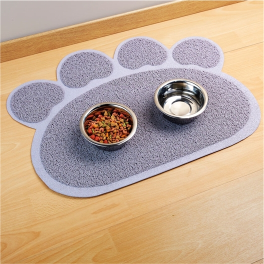 Grey mat for feeding bowl