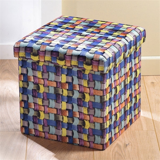 Plaited storage cube