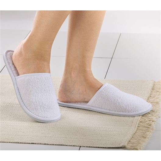 Lot de 2 paires de chaussons bain Bleu + Blanc - taille 38/39
