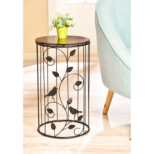 Circular bird motif table