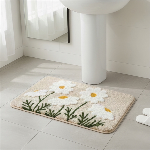 Tapis relief marguerites