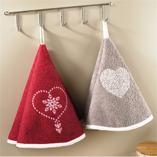 Lot de 2 essuie-mains romantiques