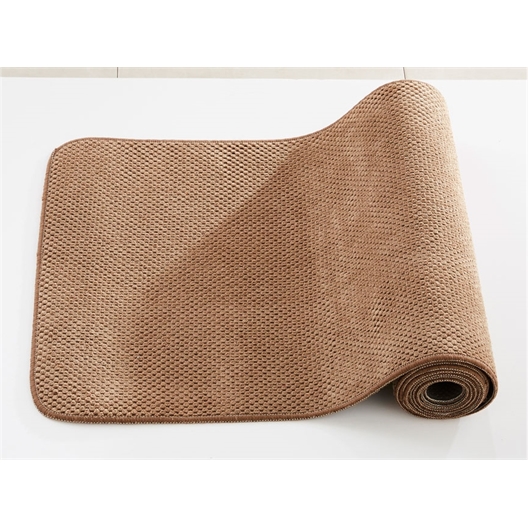 Taupe microfibre kitchen rug 46 x 190 cm Ideal Practical