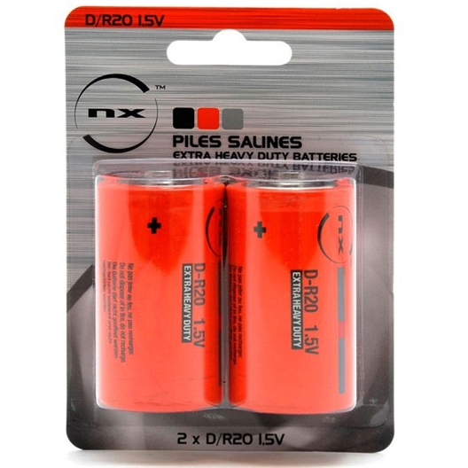 Pack of 4 R20 batteries