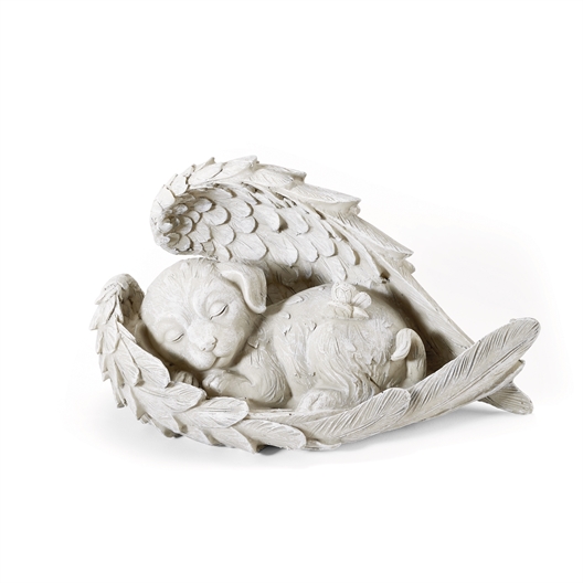 Statuette ange chat ou chien endormi