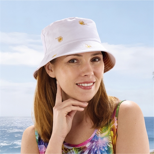 Chapeau bob fleuri