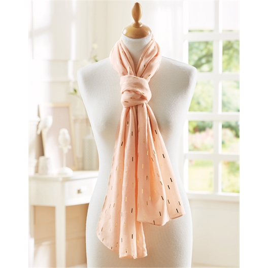 Etole foulard rose poudré