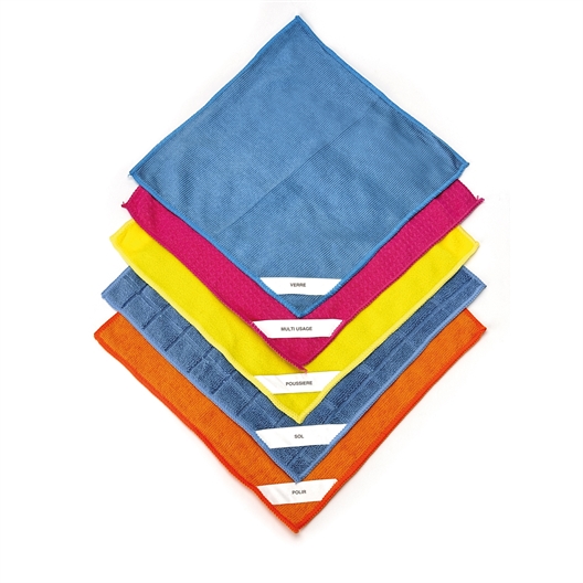 Lot de 5 microfibres multisurfaces