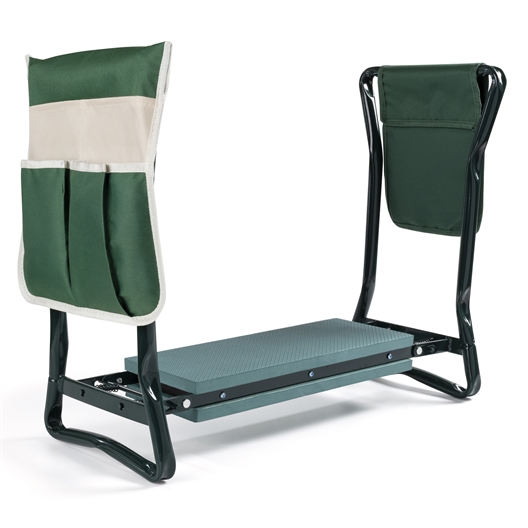 Banc de jardin pliable 2 pochettes