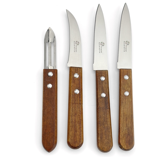 Lot de 4 couteaux bois essentiels cuisine