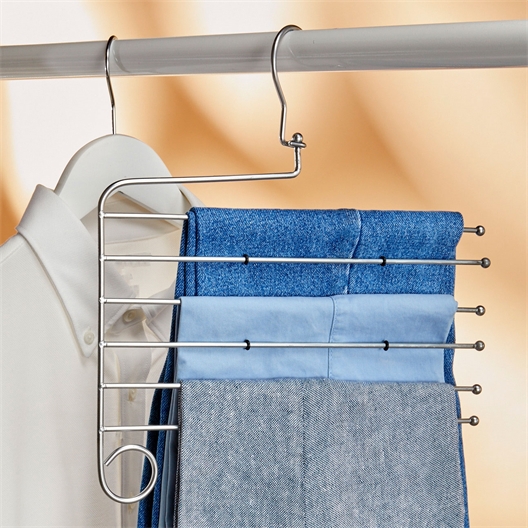 Hanger for 6 trousers or Set of 2 hangers for 6 trousers