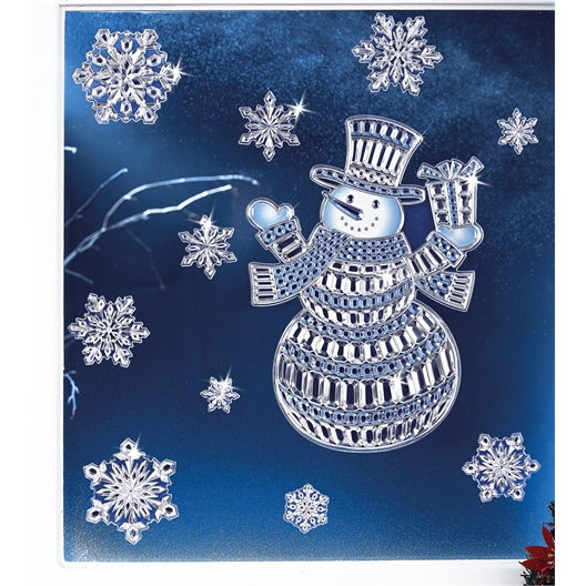 Sticker bonhomme de neige 3D