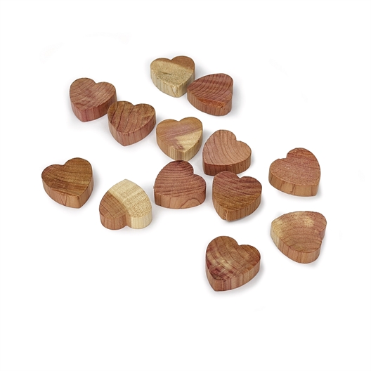 Lot de 25 cœurs de bois de cèdre