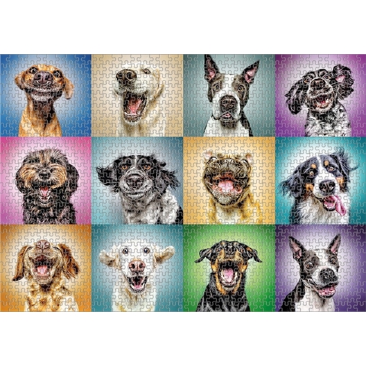 Puzzle 1000 pièces Portraits amusants chiens