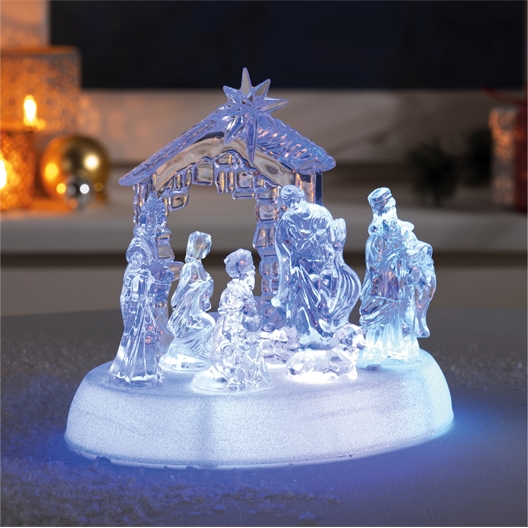 Crèche lumineuse musicale