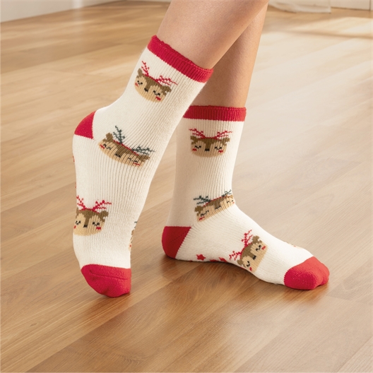 Chaussettes d'intérieur renne
