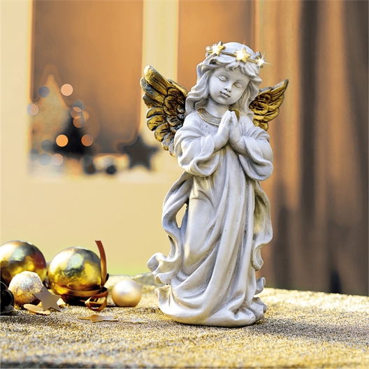 LED angel with garland
