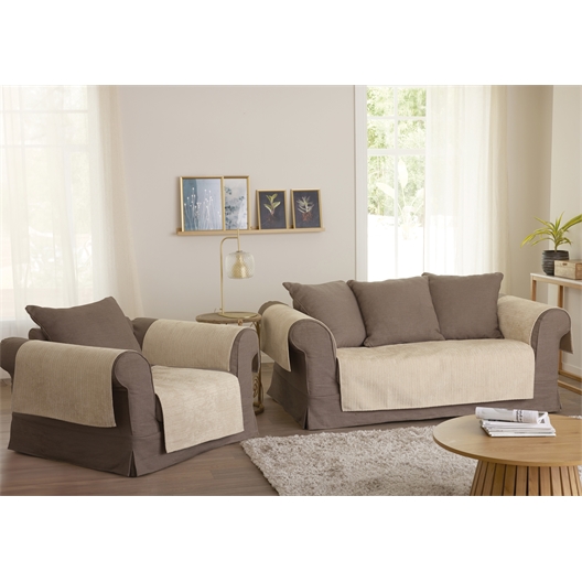 Couvre-fauteuil ou canapé antidérapant