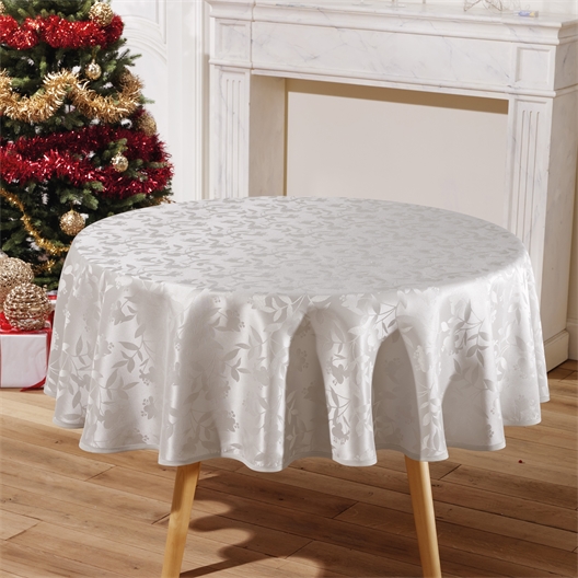 Nappe irisée ronde - Grise (180 cm)