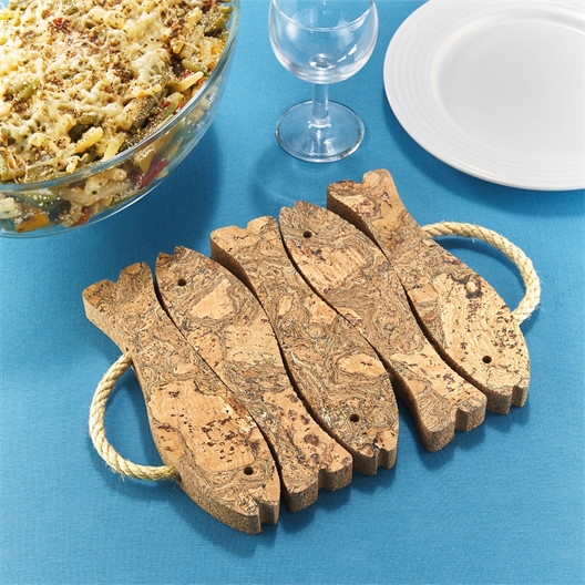 Fish design cork table mat
