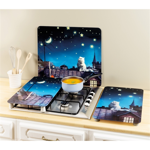 Couvre plaques Moon cat ou Lot de 2