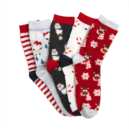 Lot de 5 paires de chaussettes Noël