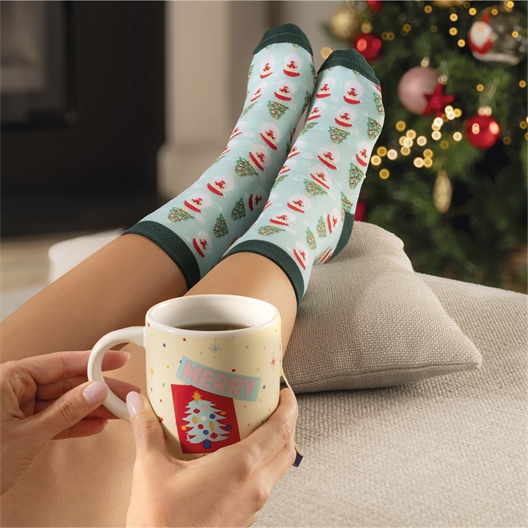 Chaussettes Douillettes Pour Femme - Chaussettes Chaudes D'hiver, Antidérapantes - Taille 36-42 - Cadeau Noël Détente