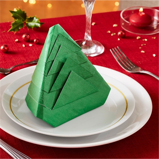 Lot de 10 serviettes sapin