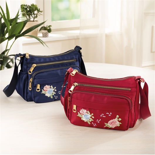Sac RFID multipoches brodé