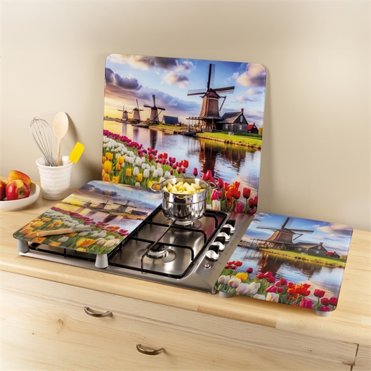 Lot de 2 couvre-plaques Moulin à vent