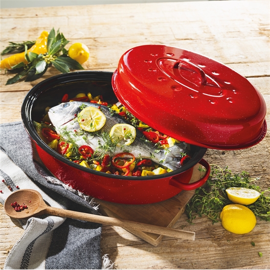 Rôtissoire à ail en fonte pré-assaisonnée, rôtissoire à ail en fonte avec poignée, cuiseur d'ail pour four de cuisine, barbecue en plein air Rôtissoire à ail en fonte pré-assaisonnée, rôtissoire à ail en fonte avec poignée, cuiseur d'ail pour four de cuisine, barbecue en plein air