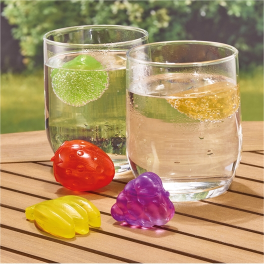 Lot de 10 glaçons forme fruit