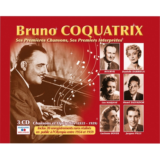 3 cd Bruno Coquatrix Premieres Chansons
