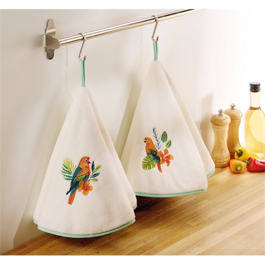 Lot de 2 essuie-mains perroquet