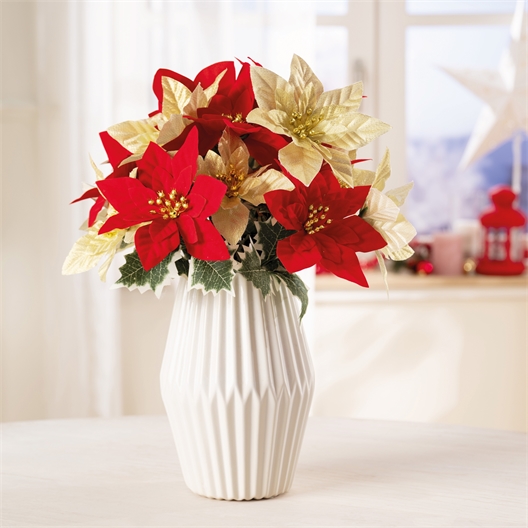 Bouquet poinsettia Rouge