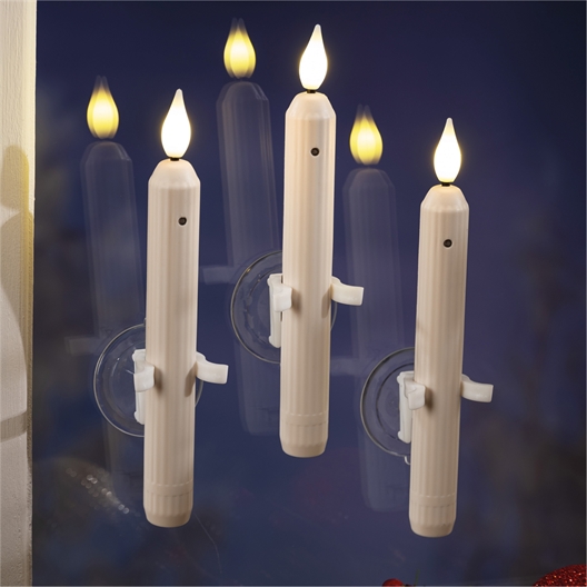 Lot de 6 bougies LED ventouse