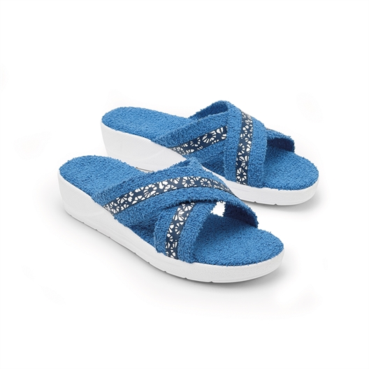 Mules croisées éponge Bleu - taille 41