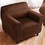Elasticated 1 seater armchair cover Brown