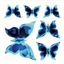 Lot de 6 stickers papillons lumineux